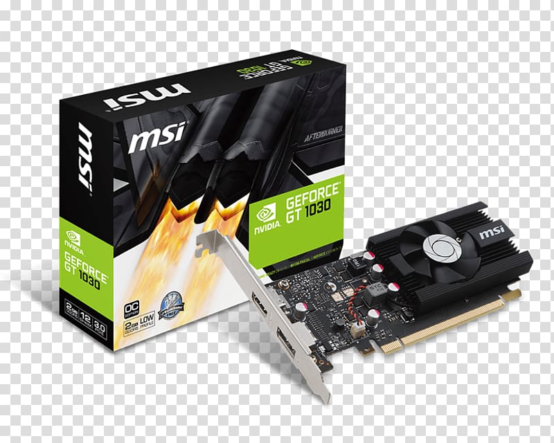 Graphics Cards & Video Adapters GDDR5 SDRAM PCI Express MSI GeForce, nvidia transparent background PNG clipart