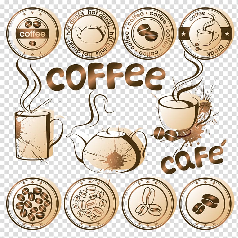 Coffee cup Tea Doppio Espresso, Coffee material transparent background PNG clipart