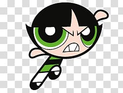 Powerpuff Girls green character , Angry Buttercup transparent background PNG clipart
