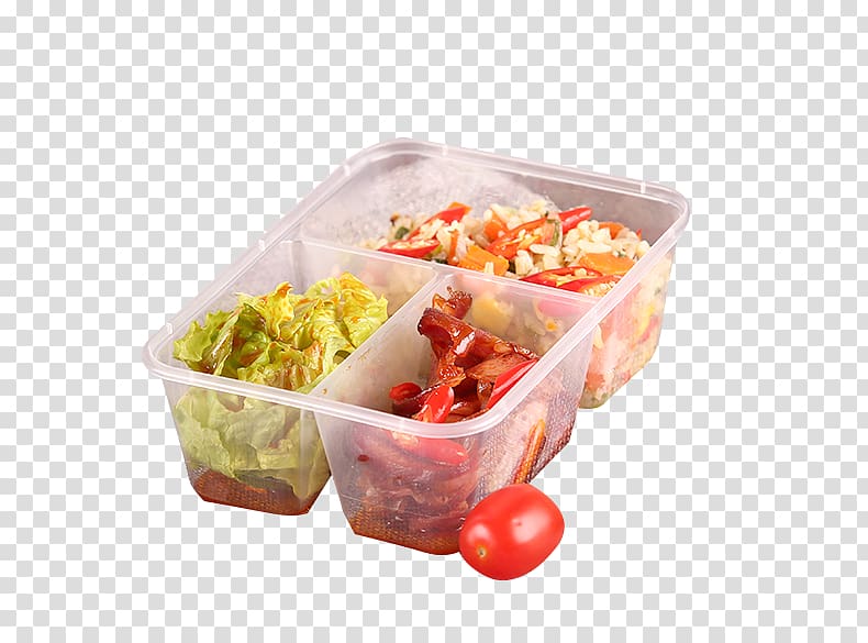 Fast food Vegetarian cuisine Bento Wonton Hainanese chicken rice, Grain food work meal material transparent background PNG clipart