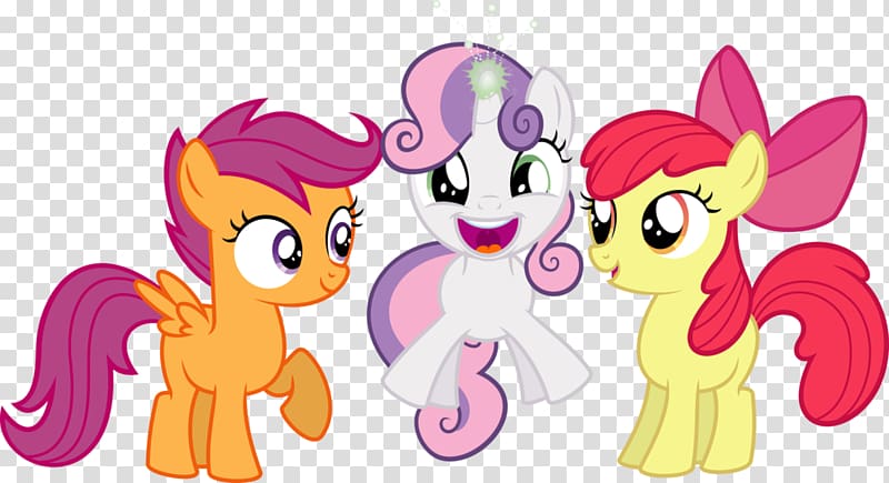 Pony YouTube Cutie Mark Crusaders Art, always transparent background PNG clipart