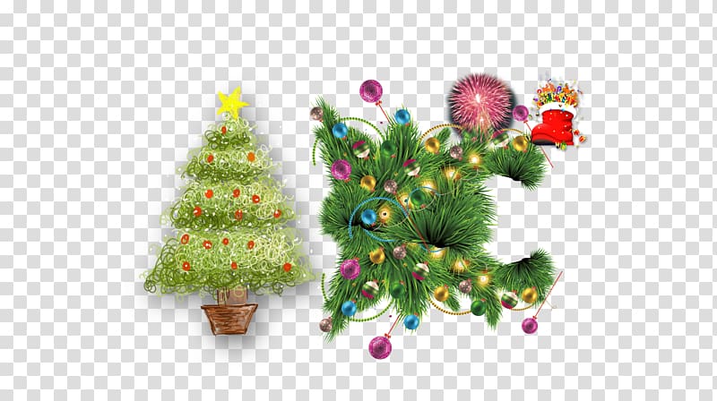Christmas tree Christmas ornament Gift, Creative Christmas transparent background PNG clipart