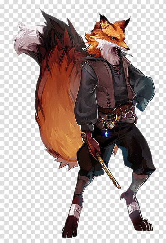 Pathfinder Roleplaying Game Dungeons & Dragons Character Drawing Role-playing game, Fox people transparent background PNG clipart