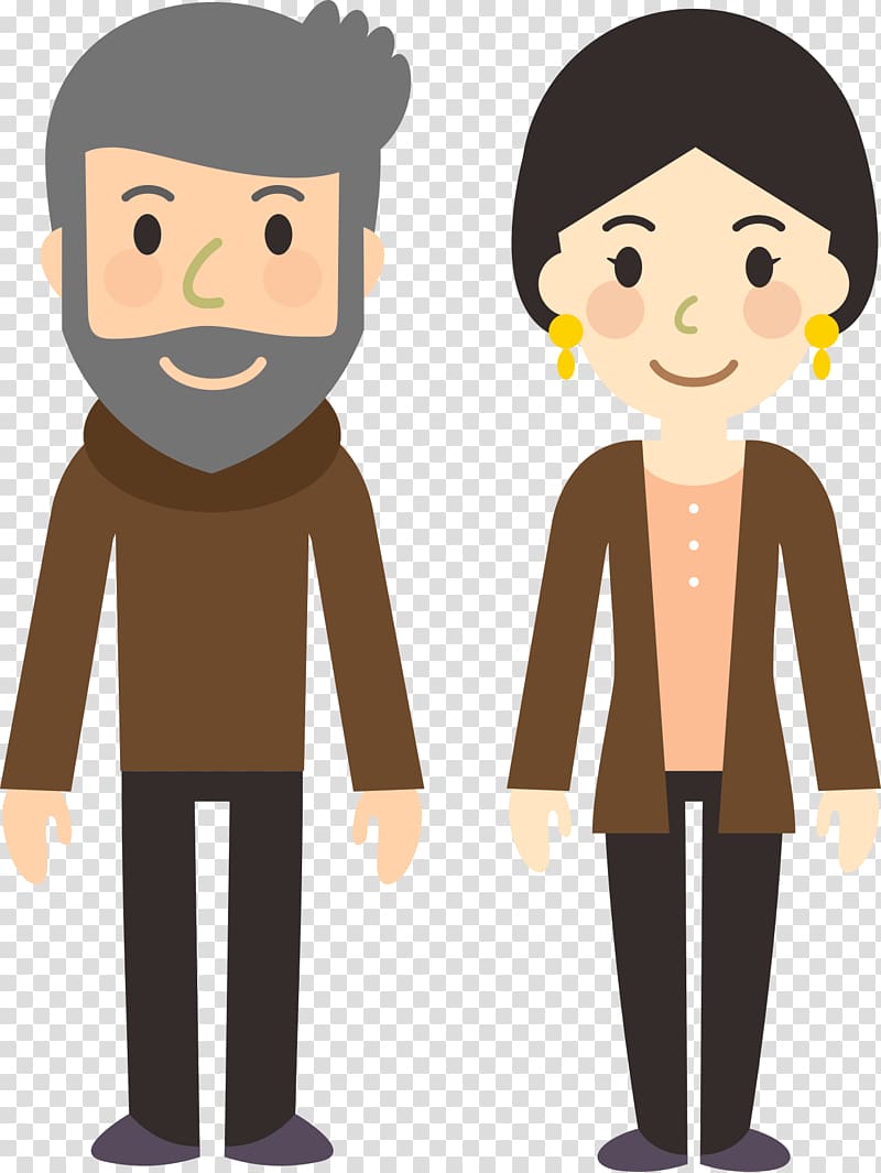 Drawing Animation Cartoon , Flattened characters men and women standing cartoon style transparent background PNG clipart