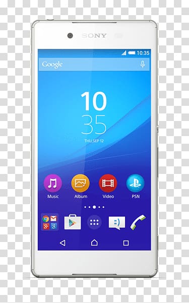 white Sony Android smartphone, Sony Xperia Z transparent background PNG clipart