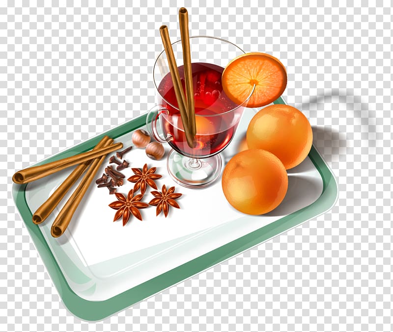 red liquid on clear glass cup with citrus fruits , Tea Cocktail Tray , Tray with Cup of Tea transparent background PNG clipart