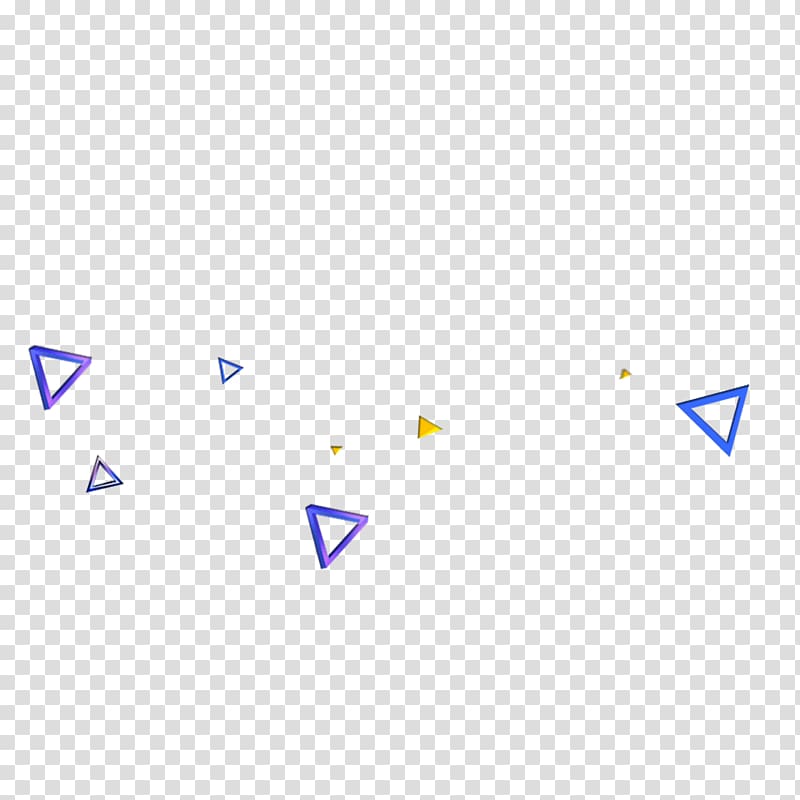 Blue Triangle, Floating Triangle transparent background PNG clipart