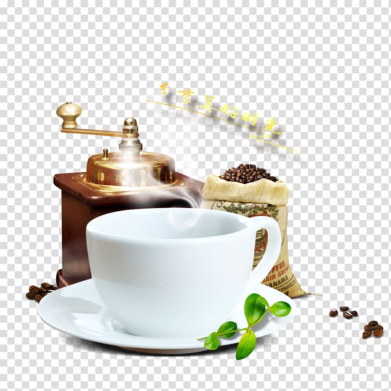 Coffee bean Cafe Coffee cup, A cup of bitter coffee transparent background PNG clipart