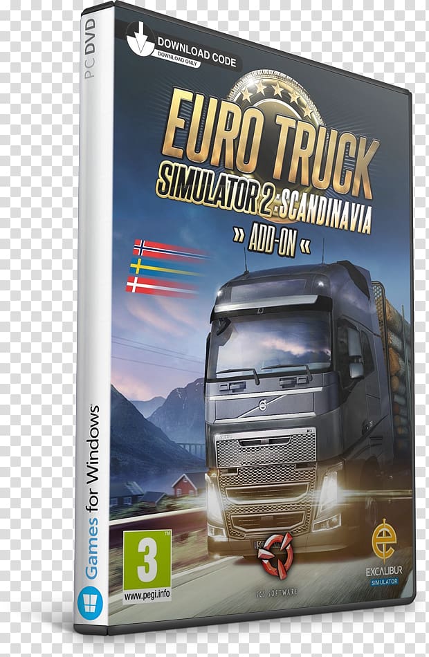 Euro Truck Simulator 2: Scandinavia Video game Expansion pack The Sims, Truck Simulator transparent background PNG clipart