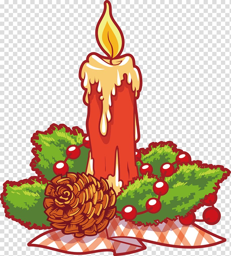 Christmas tree Candle , cartoon candle transparent background PNG clipart