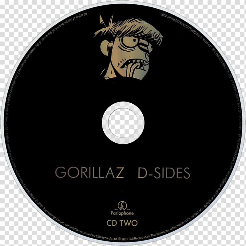 Compact disc D-Sides Gorillaz G Sides Album, demon days 2d transparent background PNG clipart