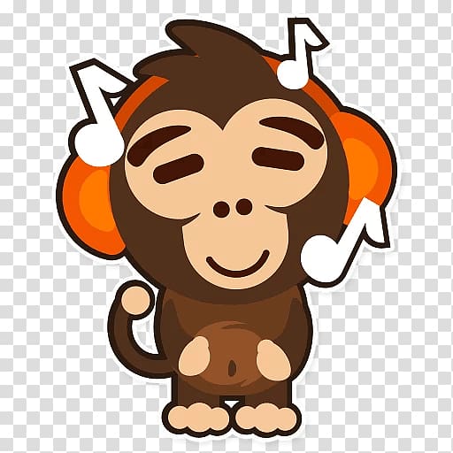 Telegram Sticker Primate Viber Kik Messenger, others transparent background PNG clipart