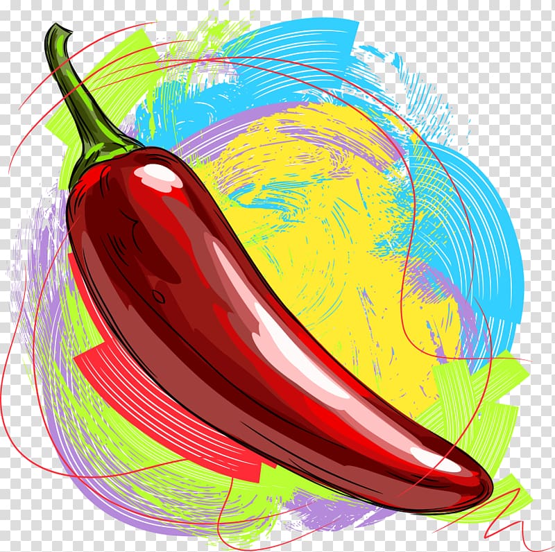 Chili pepper Bell pepper Jalapexf1o Illustration, red pepper transparent background PNG clipart