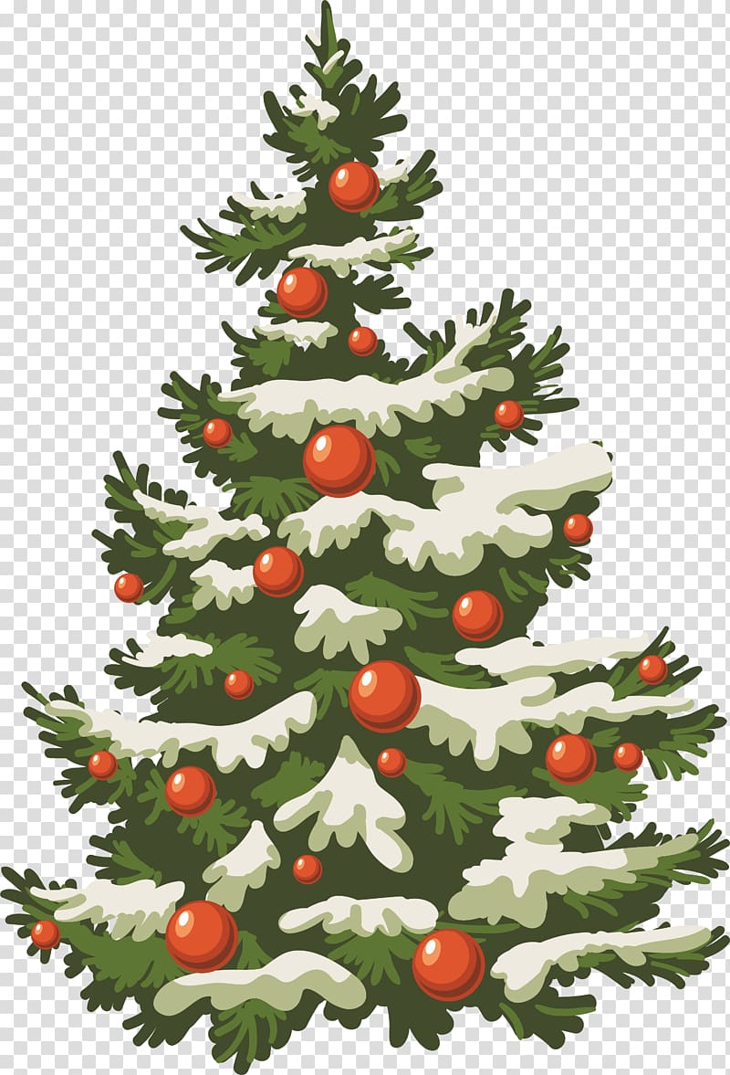 Christmas tree , Beautiful green Christmas tree transparent background PNG clipart