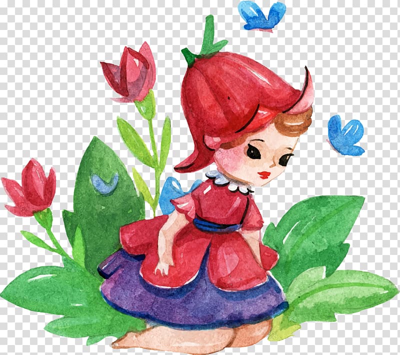 Flower Fairies Fairy Drawing, flower fairy transparent background PNG clipart