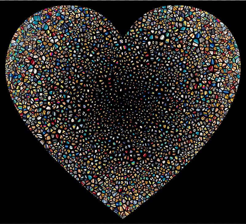 Heart Psychedelia Drawing , Shattered Heart transparent background PNG clipart