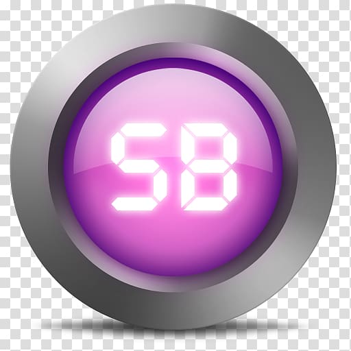 5B button illustration, purple alarm clock brand, 01 Sb transparent background PNG clipart