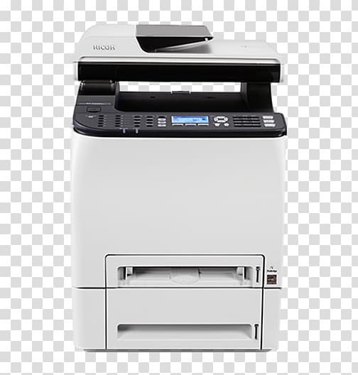 Multi-function printer Ricoh Laser printing, printer transparent background PNG clipart