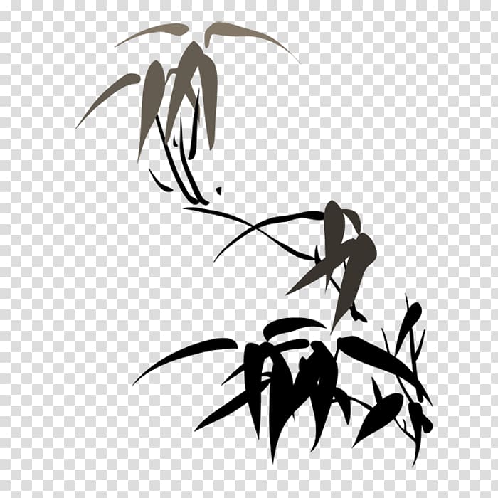 Bamboo Ink wash painting Chinese painting, bamboo transparent background PNG clipart