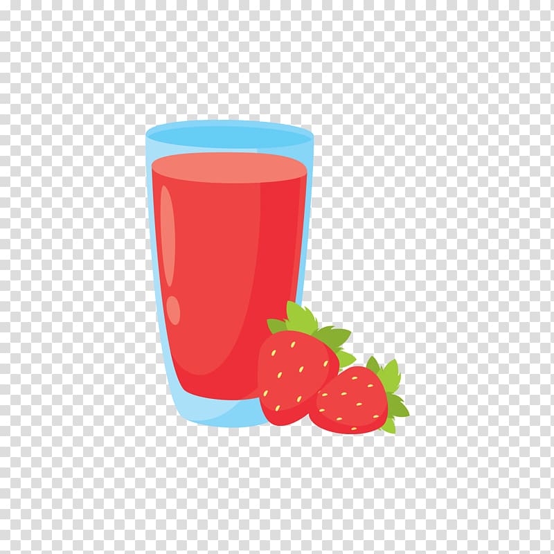 Orange juice Cocktail Strawberry juice, Red strawberry drink transparent background PNG clipart
