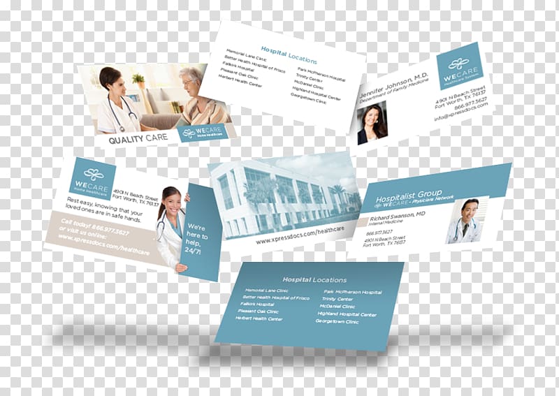 Health Care Xpressdocs Business Cards Home Care Service, real estate business card transparent background PNG clipart