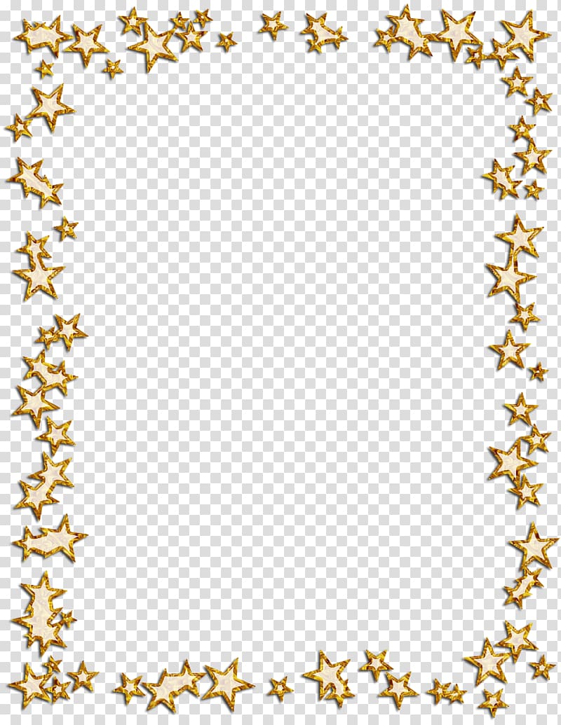 yellow star borders and frames