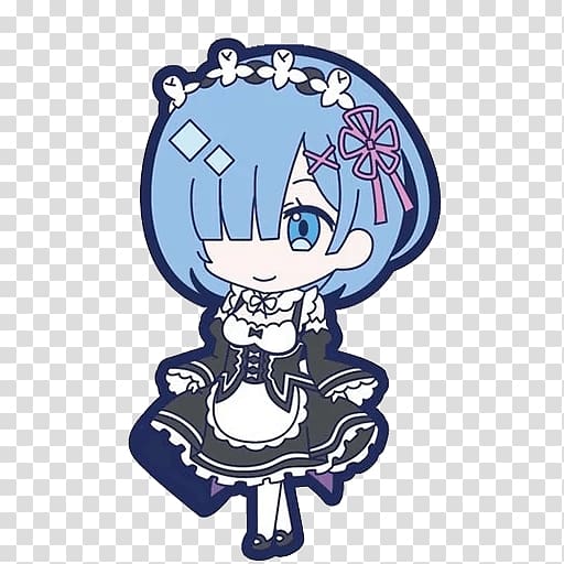 Re:Zero − Starting Life in Another World Chibi Anime 雷姆 RAM, Chibi transparent background PNG clipart