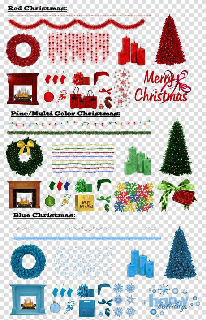 Christmas tree Santa Claus Christmas decoration Holiday, christmas creative transparent background PNG clipart