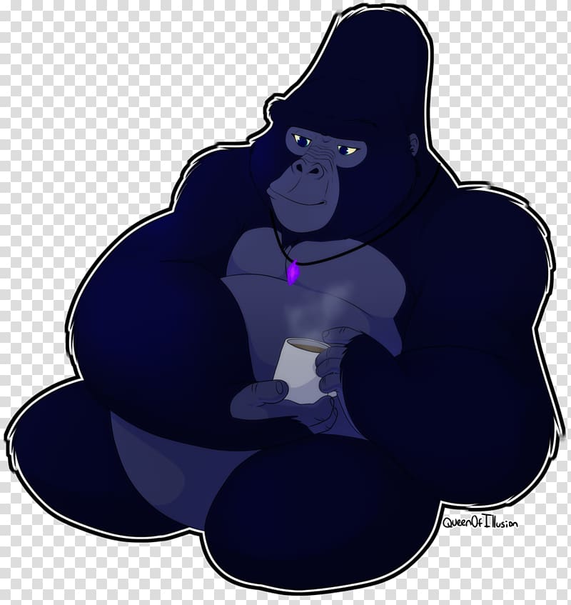 Gorilla King Kong Drawing, good night transparent background PNG clipart