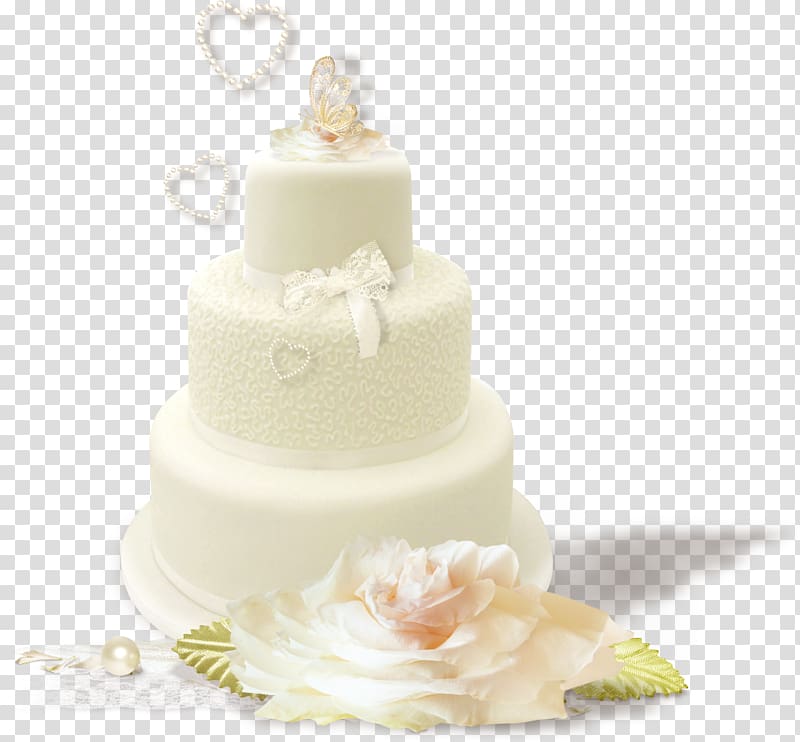white 3-layer cake, Wedding cake Torte Buttercream, Creative wedding cake transparent background PNG clipart