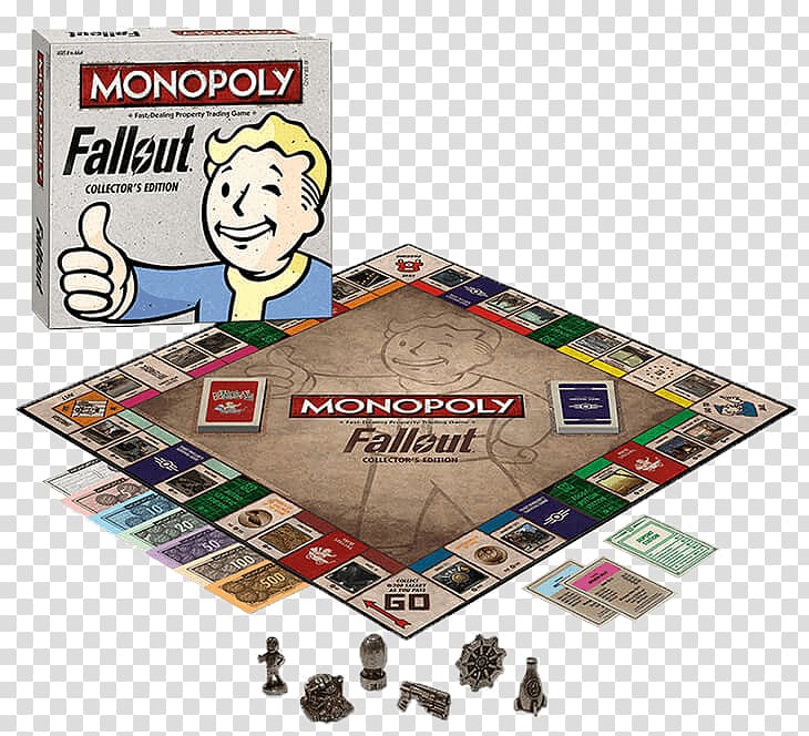 USAopoly Monopoly Amazon.com Fallout 4 Video Games, monopoly transparent background PNG clipart