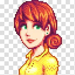 pixelated sketch of woman, Stardew Valley Penny transparent background PNG clipart