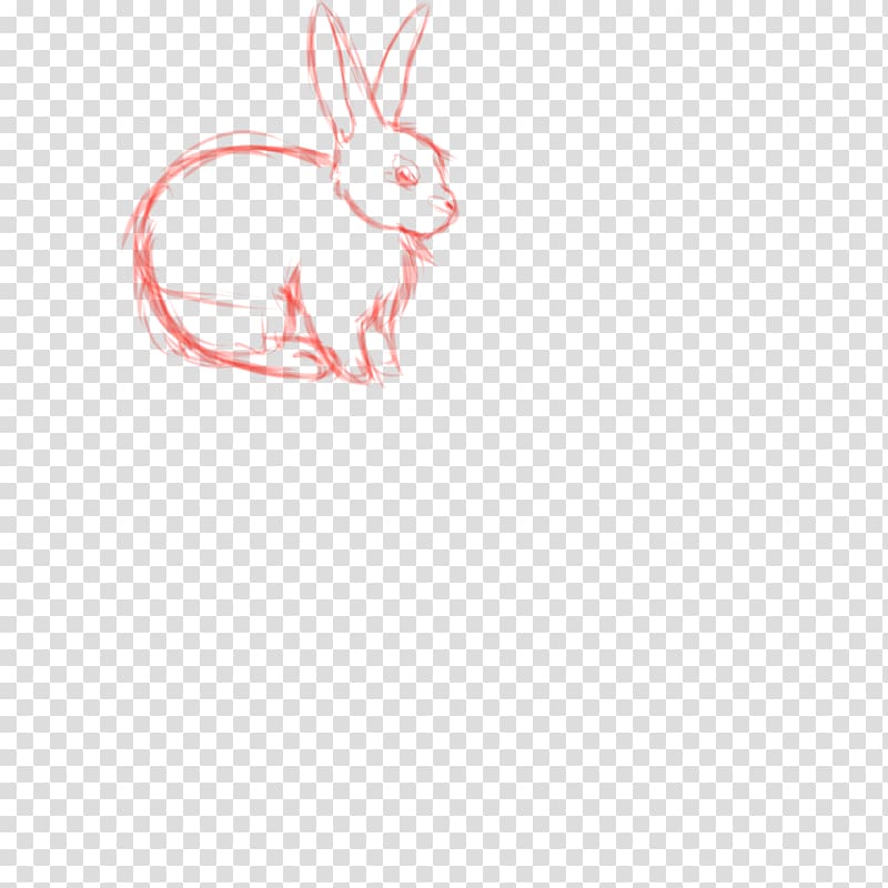 Domestic rabbit Hare Easter Bunny , Sketch Rabbit transparent background PNG clipart