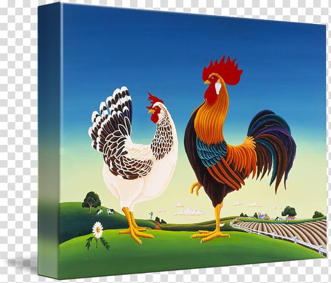 Rooster Chicken Galliformes Hen Painting, chicken transparent background PNG clipart
