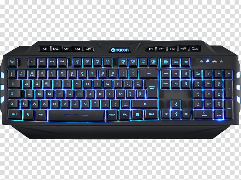 Computer keyboard Numeric Keypads Space bar AZERTY Nacon Spanish Keyboard Gaming CL-200, Laptop transparent background PNG clipart