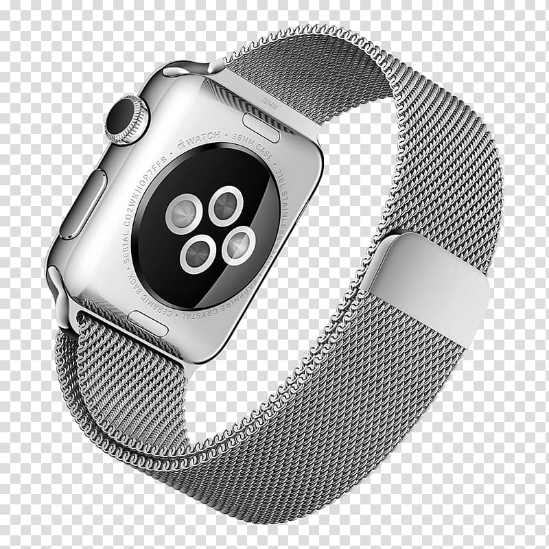 Apple Watch Series 1 Apple Watch Original Apple Watch Silver Milanese Loop Adult Band Smartwatch Apple Watch Series 2, milanese loop transparent background PNG clipart
