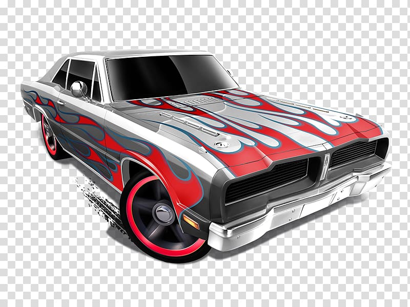 gray and red muscle car, Car Hot Wheels: Race Off Dodge Charger, Hot Wheels transparent background PNG clipart