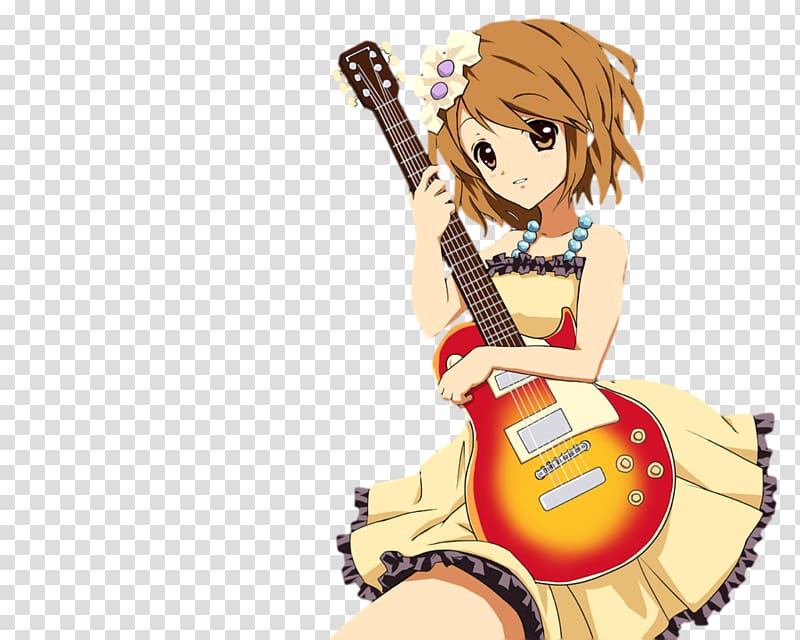 Yui Hirasawa Guitar Mio Akiyama K-On! Sailor Venus, guitar transparent background PNG clipart