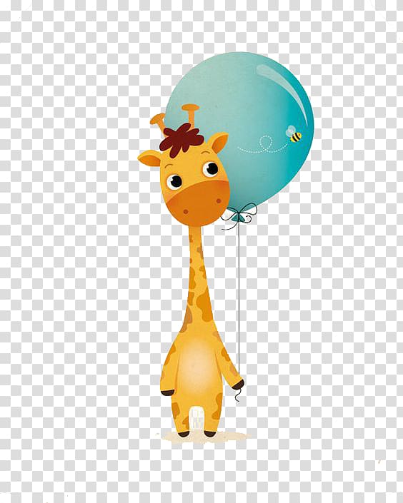 Northern giraffe Cartoon Illustration, Cartoon giraffe transparent background PNG clipart