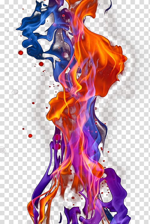 purple, red, and blue illustration, Flame Blue Red, Red Blue Flame overlap transparent background PNG clipart