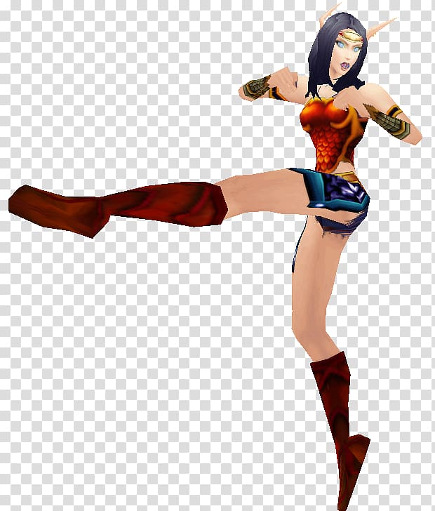 Wonder Woman World of Warcraft Female Superhero Character, red silk cloth transparent background PNG clipart