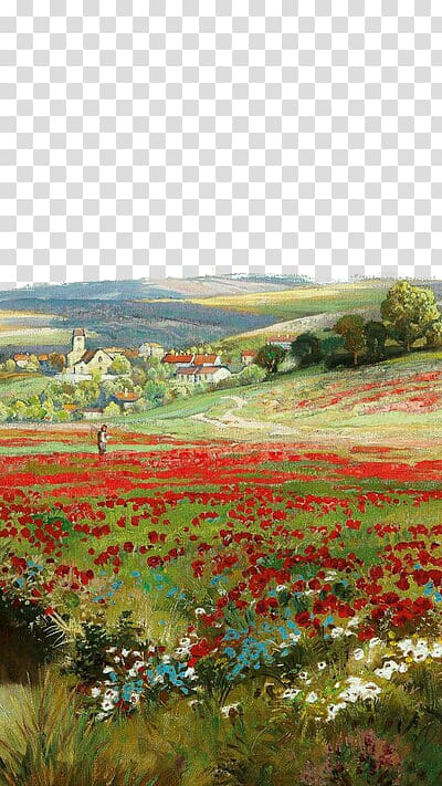 Vienna Landscape painting Euro Oil painting, Oil painting landscape transparent background PNG clipart