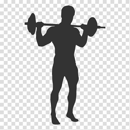Silhouette Training, bodybuilder transparent background PNG clipart