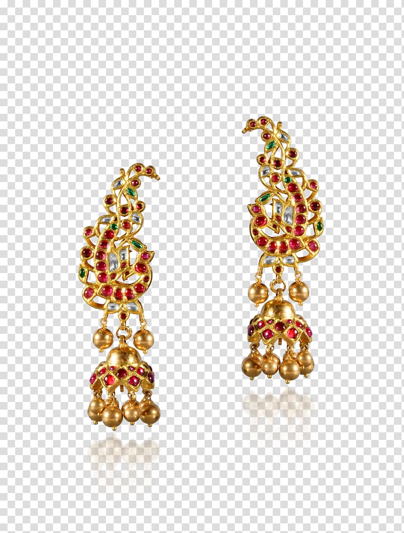 Earring Body Jewellery Maroon Human body, temple jewellery hyderabad transparent background PNG clipart