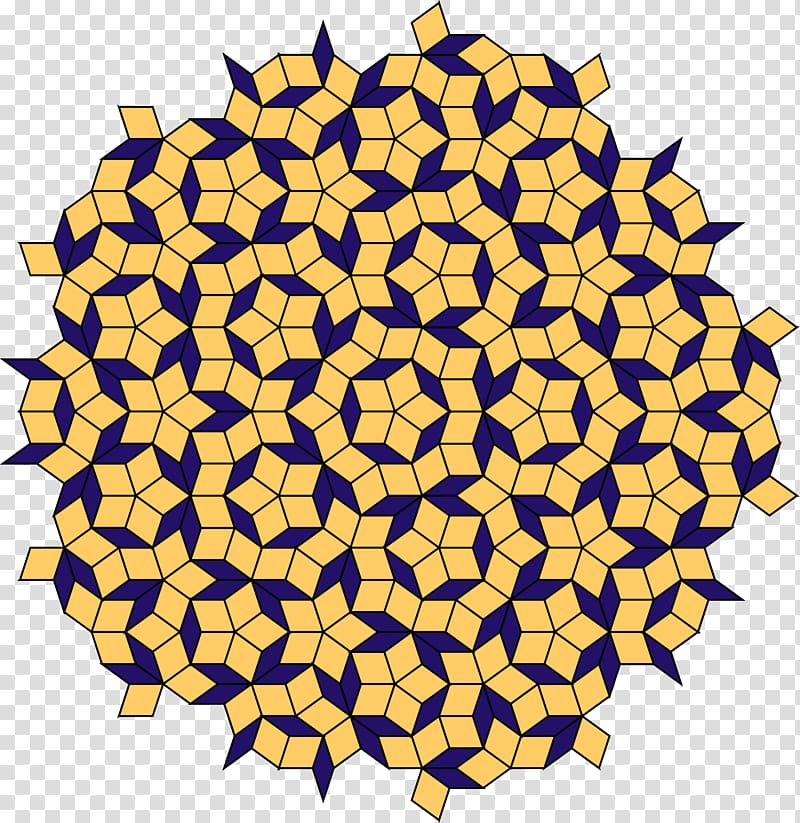 Penrose tiling Aperiodic tiling Tessellation Quasicrystal Geometry, tile transparent background PNG clipart