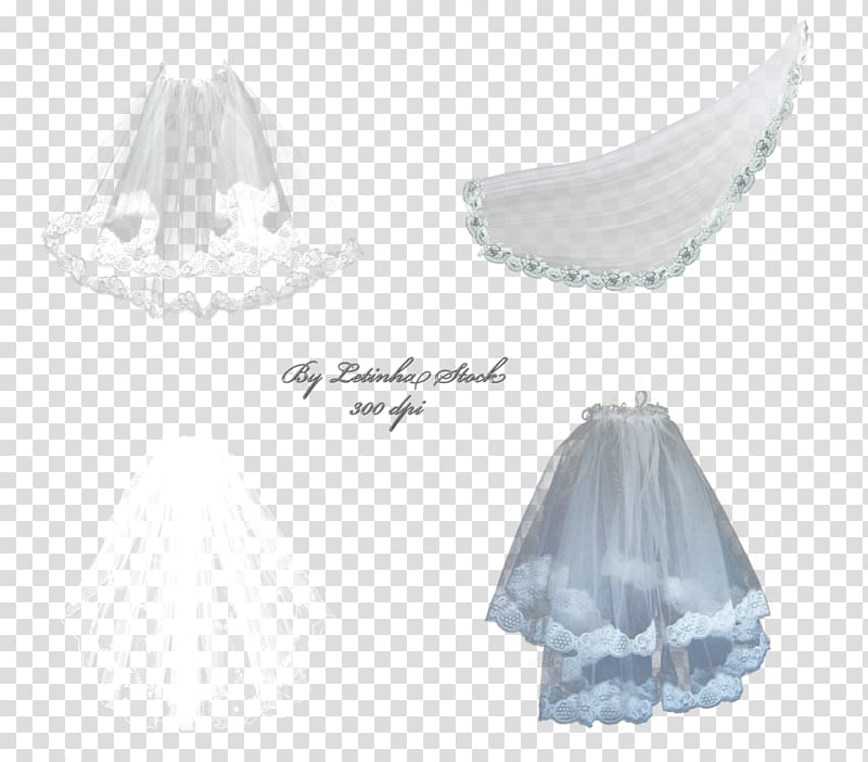 four white wedding veils, Veil Bride Brautschleier Wedding dress Tulle, bride transparent background PNG clipart