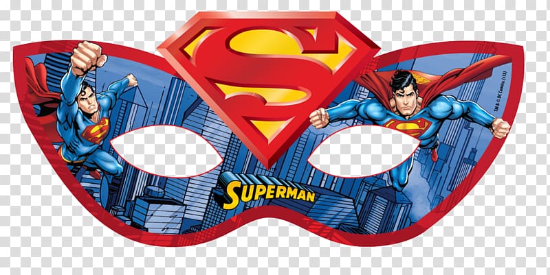Superman Mask Toy Party Costume, superman transparent background PNG clipart