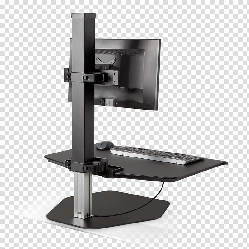 Sit-stand desk Computer Monitors Standing desk Workstation Computer keyboard, others transparent background PNG clipart