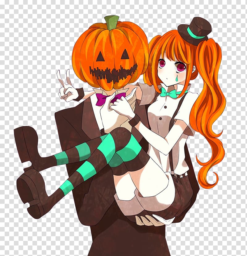 Pumpkin Mrs. Jack-o\'-lantern Costume, halloween cards transparent background PNG clipart
