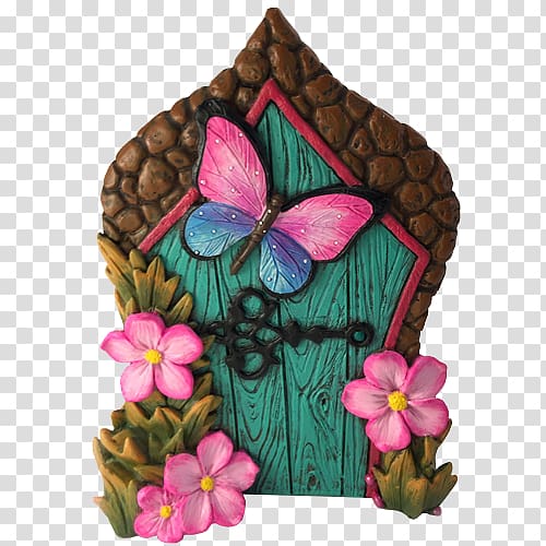Fairy door Garden Butterfly, hand-painted figures transparent background PNG clipart